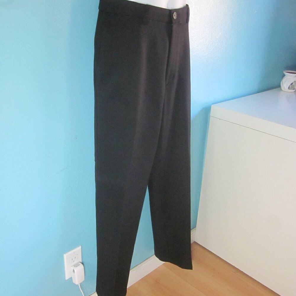 Haggar Mens Size 33 X 30 Classic Fit Black Dress Pants Office Work Business